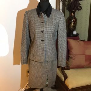Houndstooth Skirt Suit